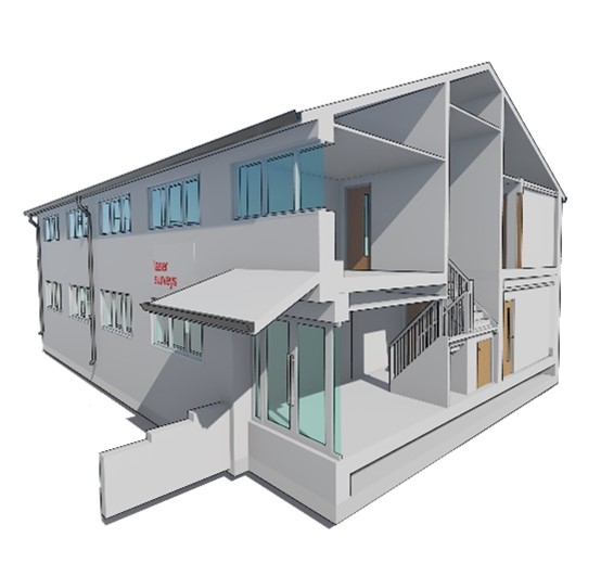 3D Building Model – LOD3 3d construction site model, bim building model, LOD 3d modelling, 3d modelling services, 3d model LOD